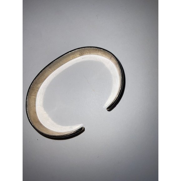 Montana Silversmiths Silver and Gold Tone Small Cuff Bracelet Tribal Design - Picture 5 of 7